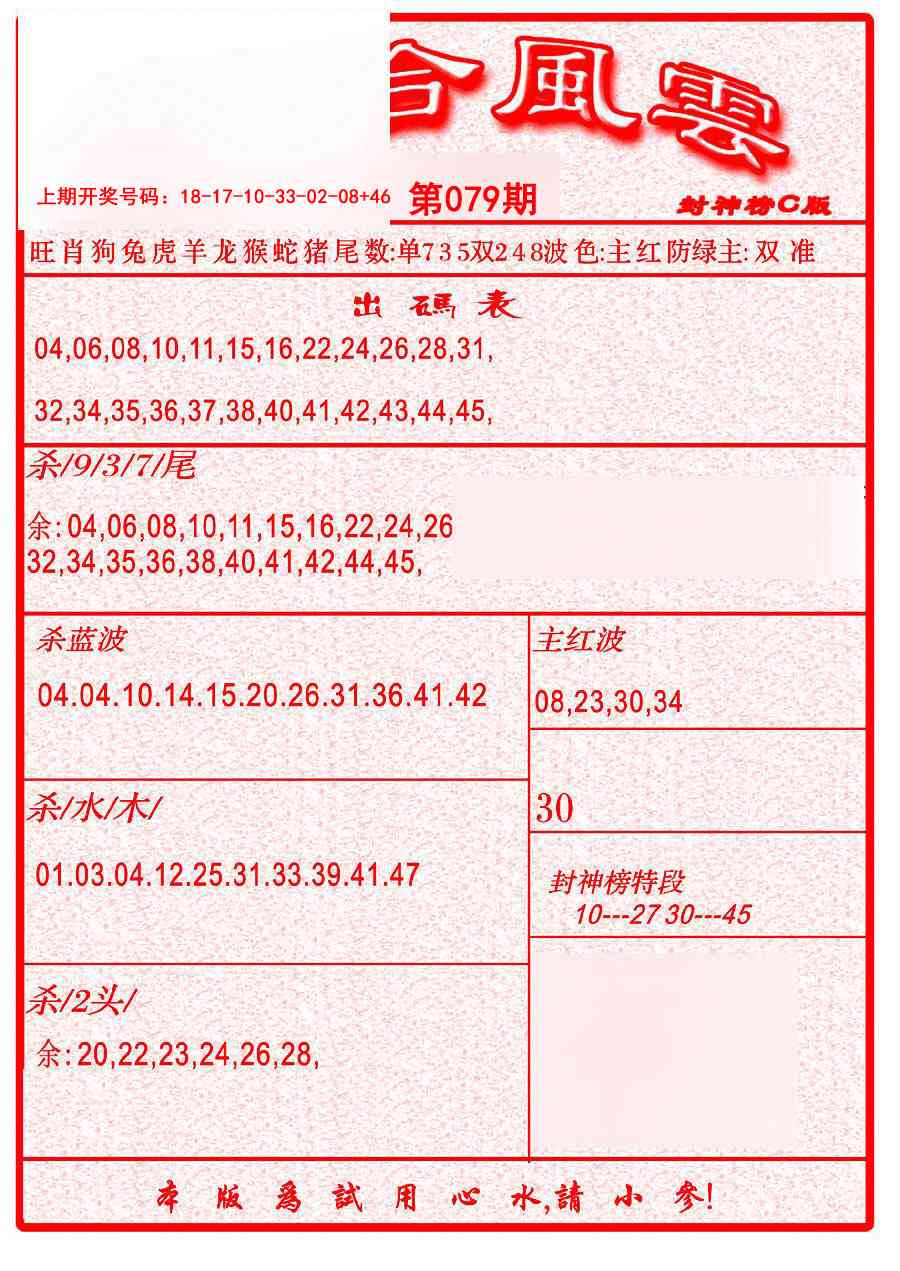 079期六合风云B[图]